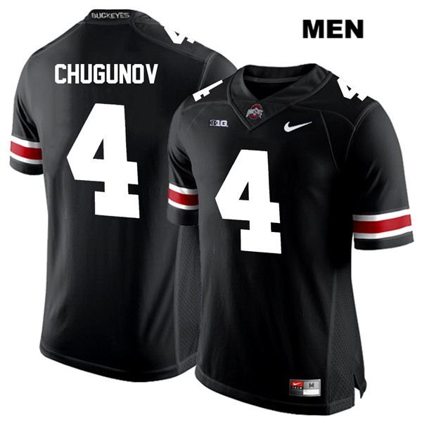 Ohio State Buckeyes Men's Chris Chugunov #4 White Number Black Authentic Nike College NCAA Stitched Football Jersey SK19A31QG